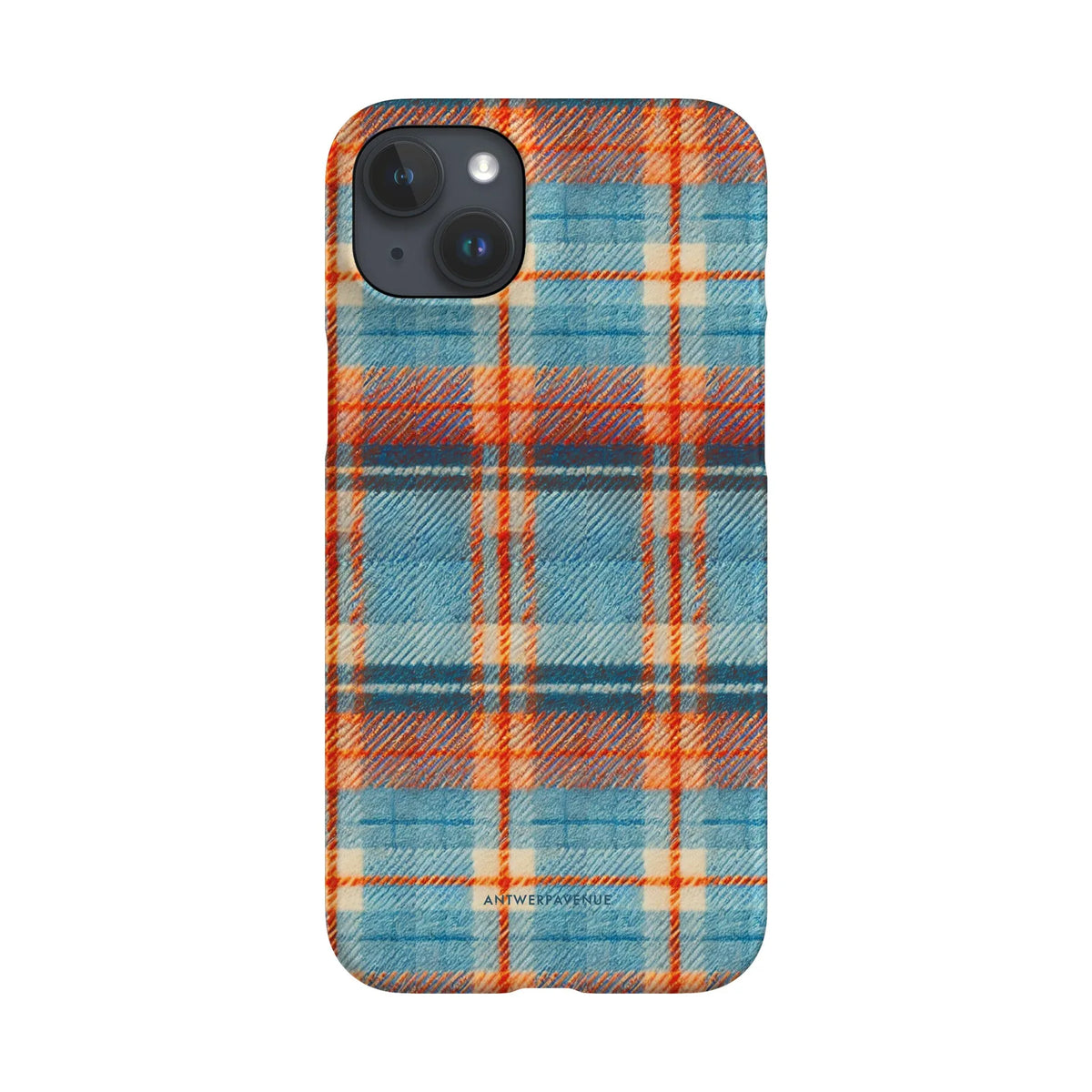 Teal Tartan - Case - iPhone 15 Plus Snap mockup