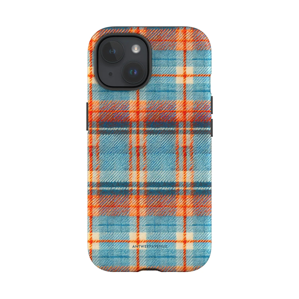 Teal Tartan - Case - iPhone 15 mockup