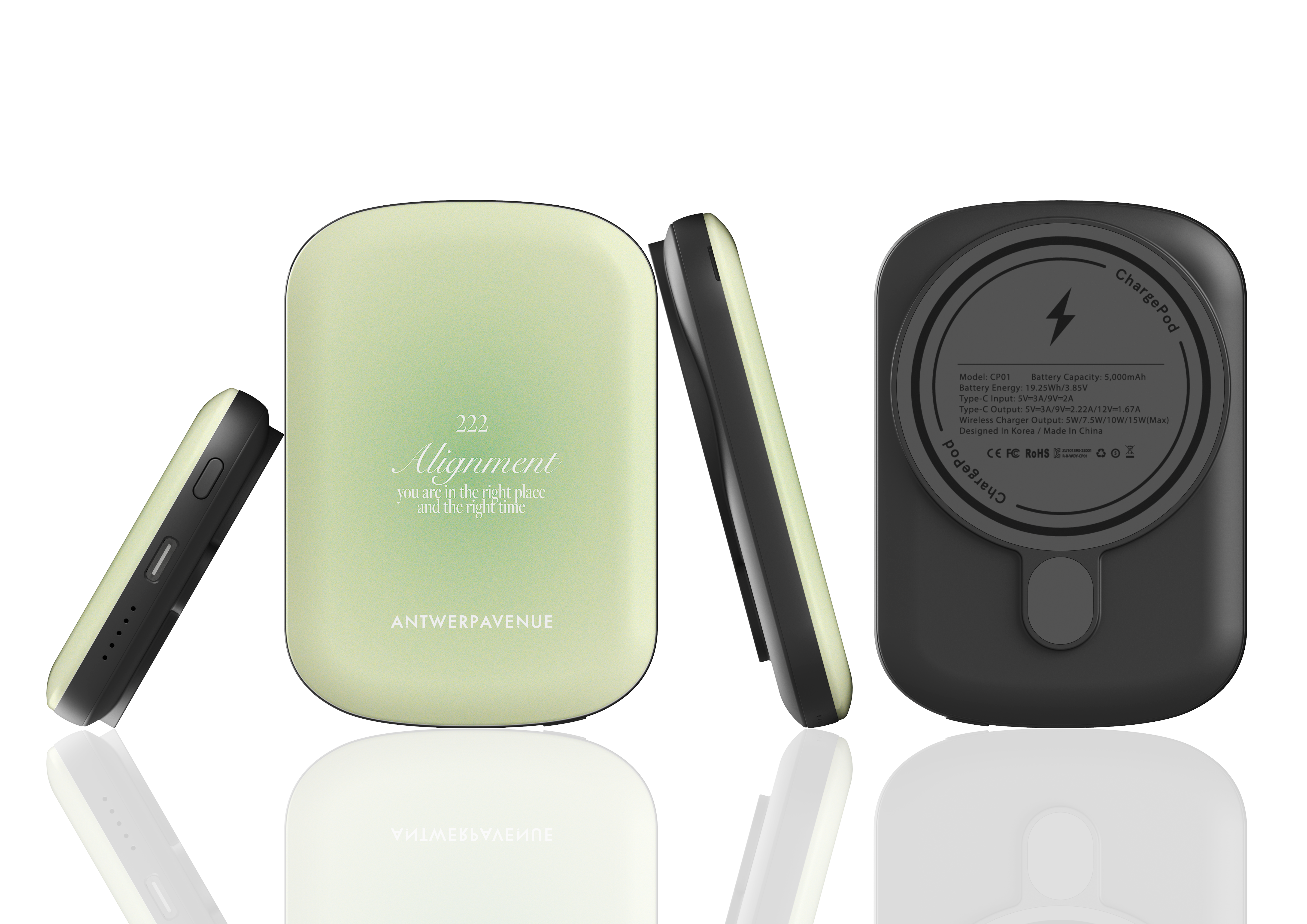 222 Alignment - Green Magnetic Power Bank