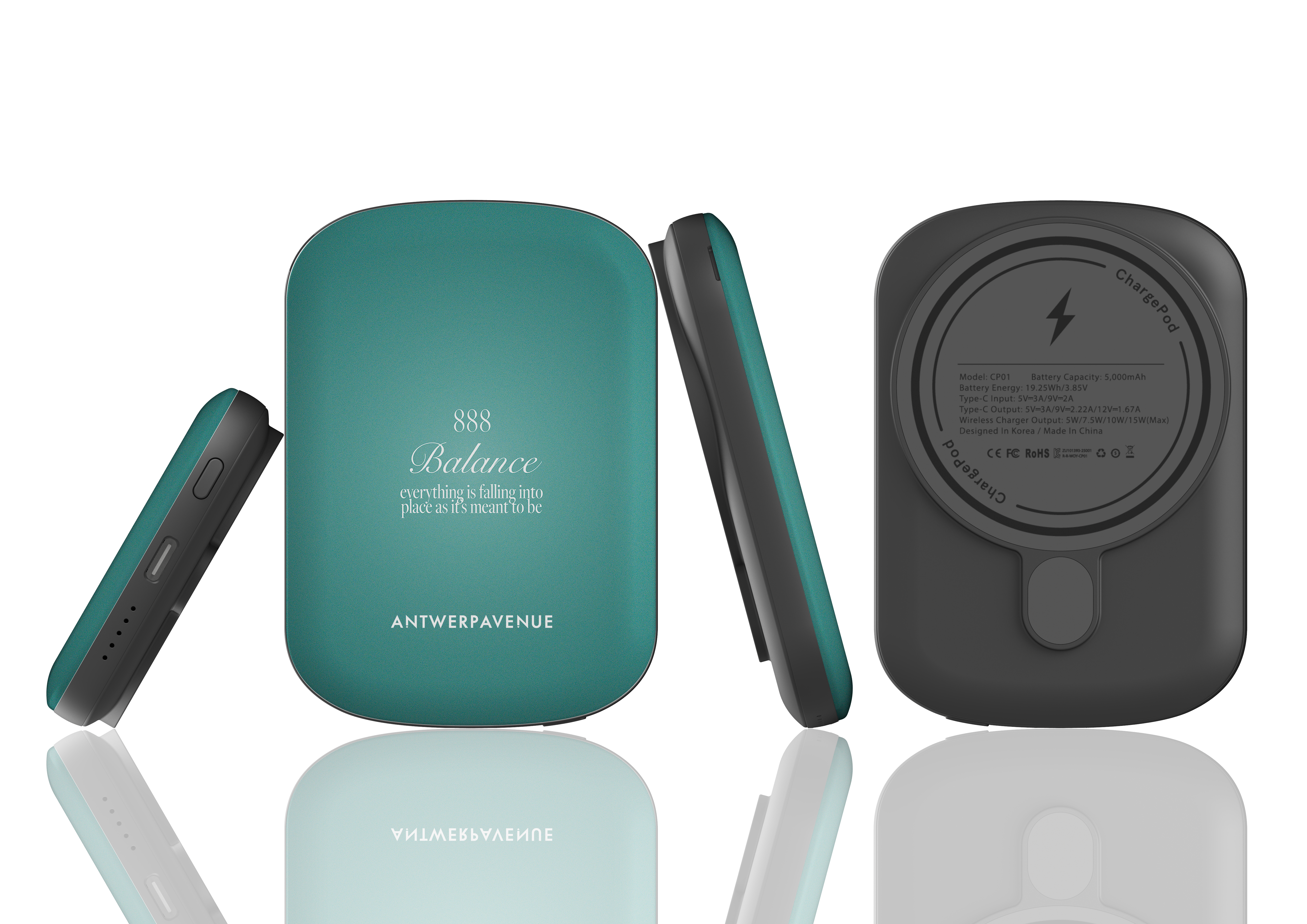 888 Balance - Green Magnetic Power Bank