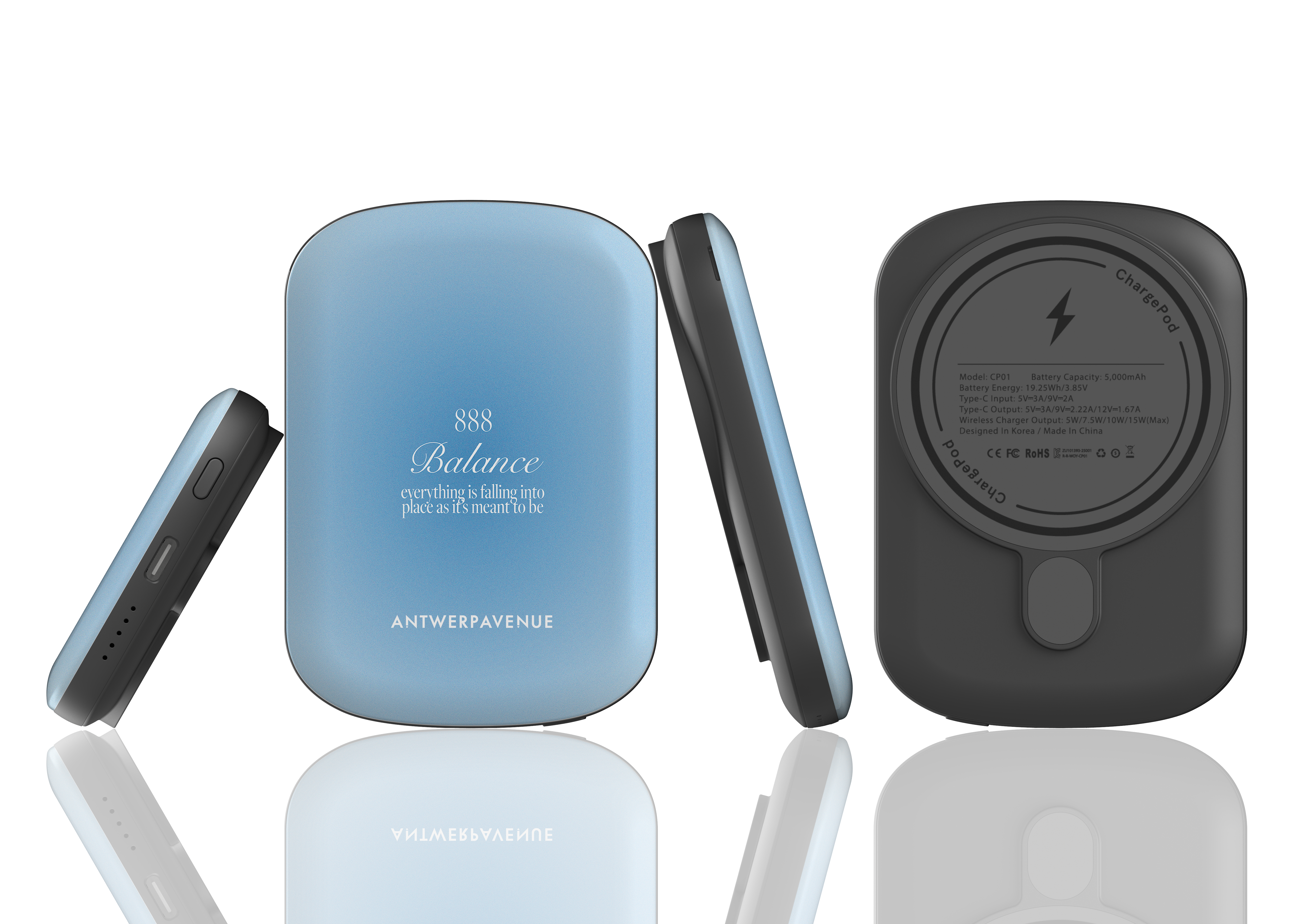 888 Balance - Blue Magnetic Power Bank
