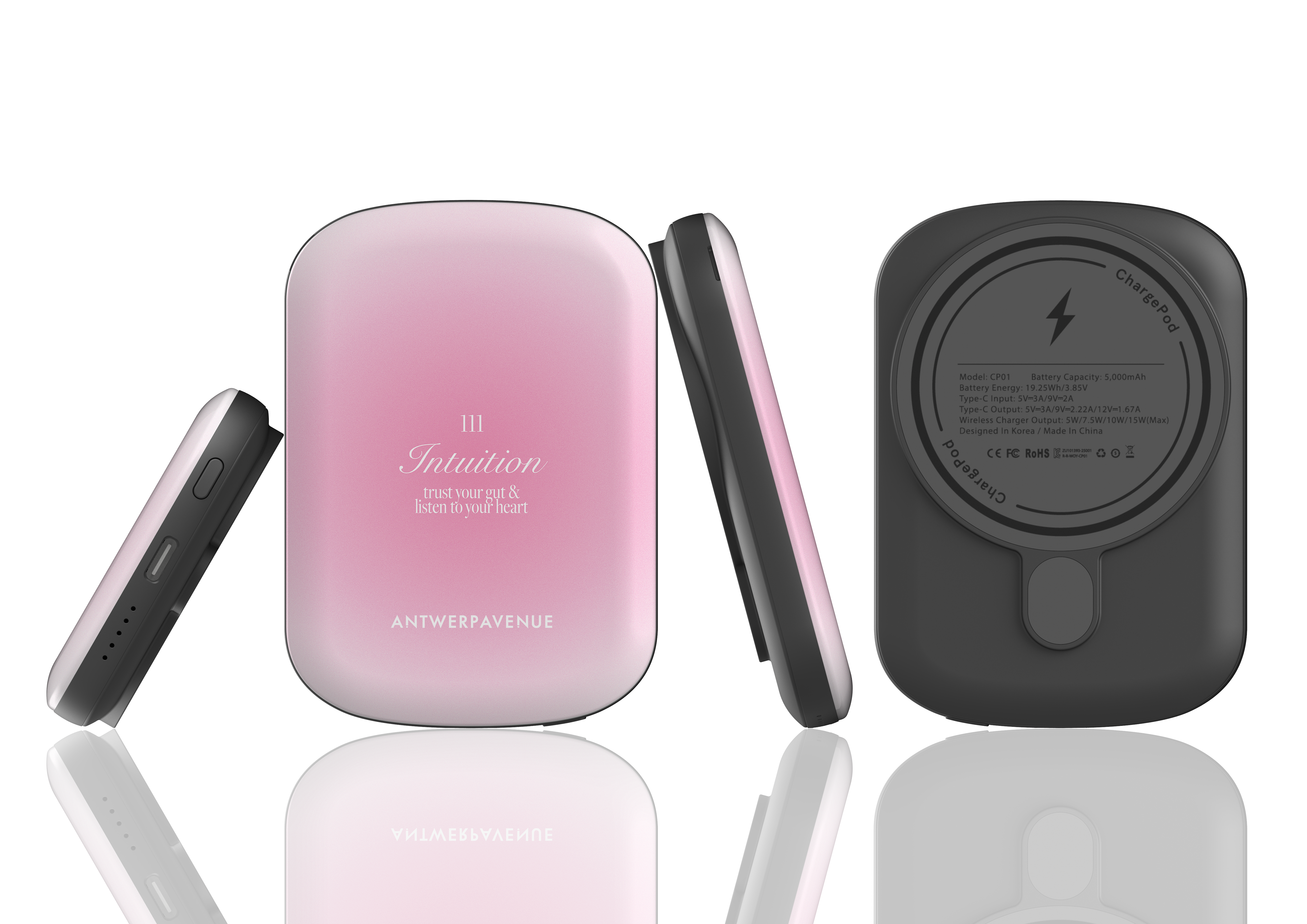 111 Intuition - Pink Magnetic Power Bank
