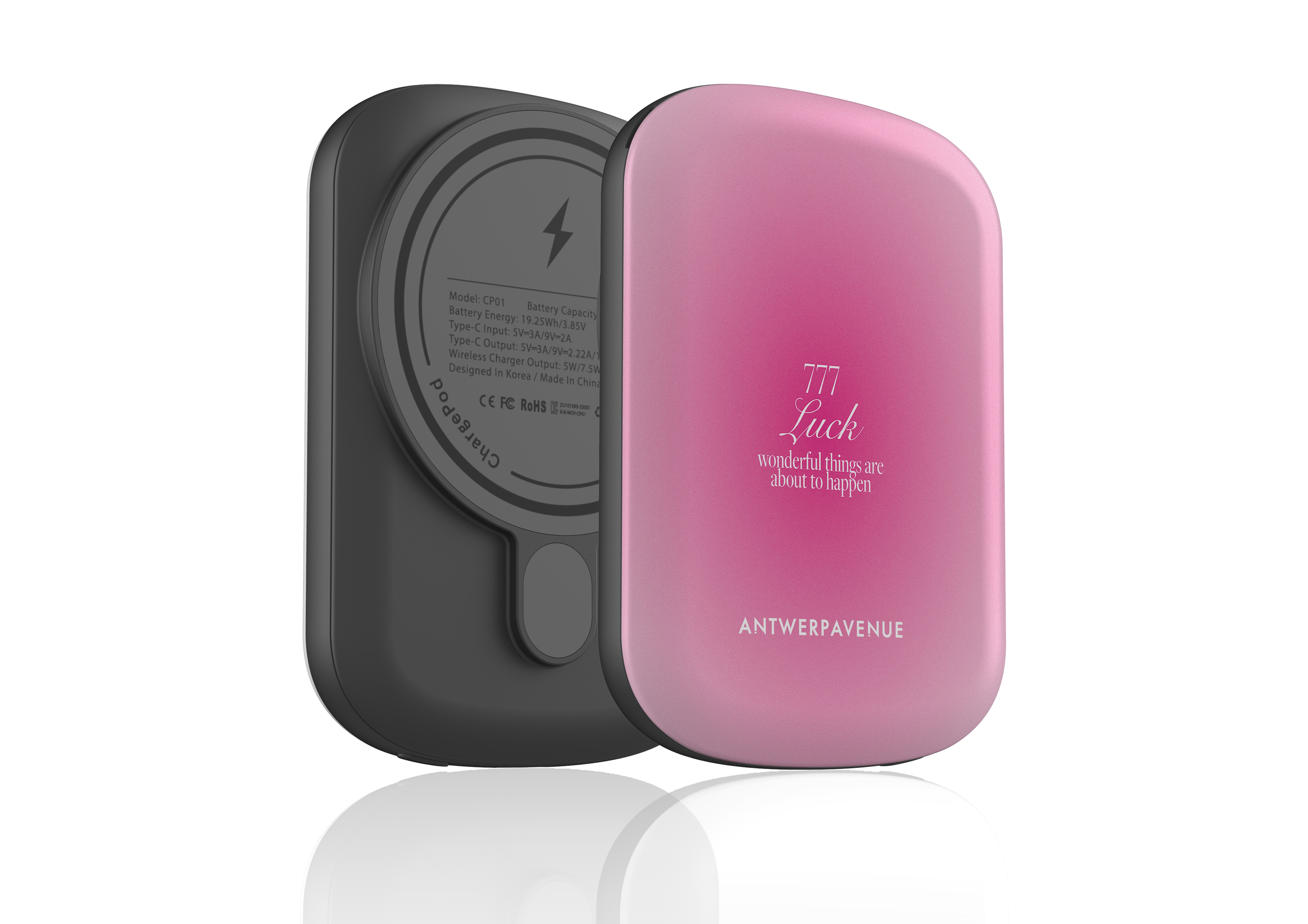 777 Luck - Pink Magnetic Power Bank