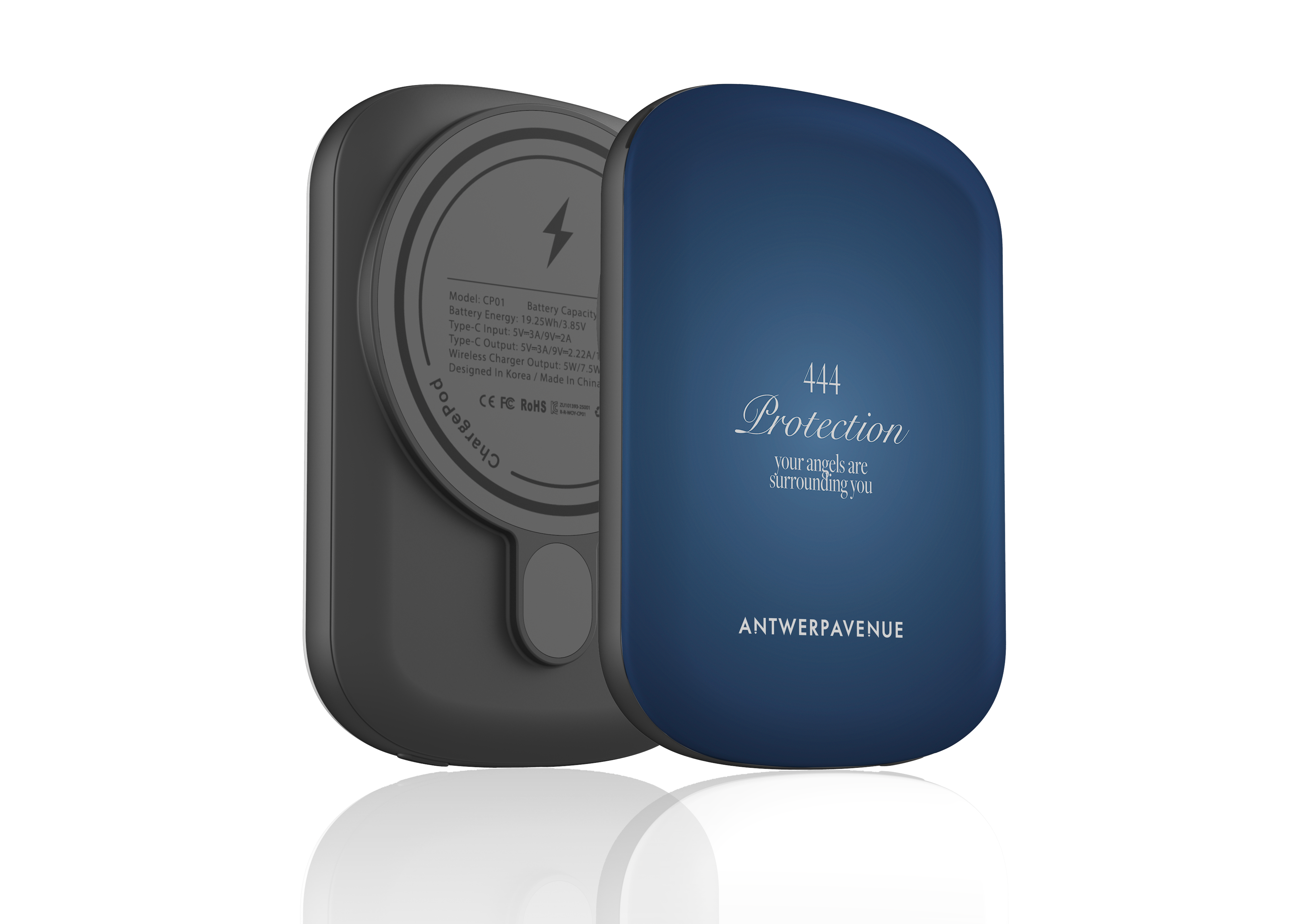 444 Protection - Blue Magnetic Power Bank