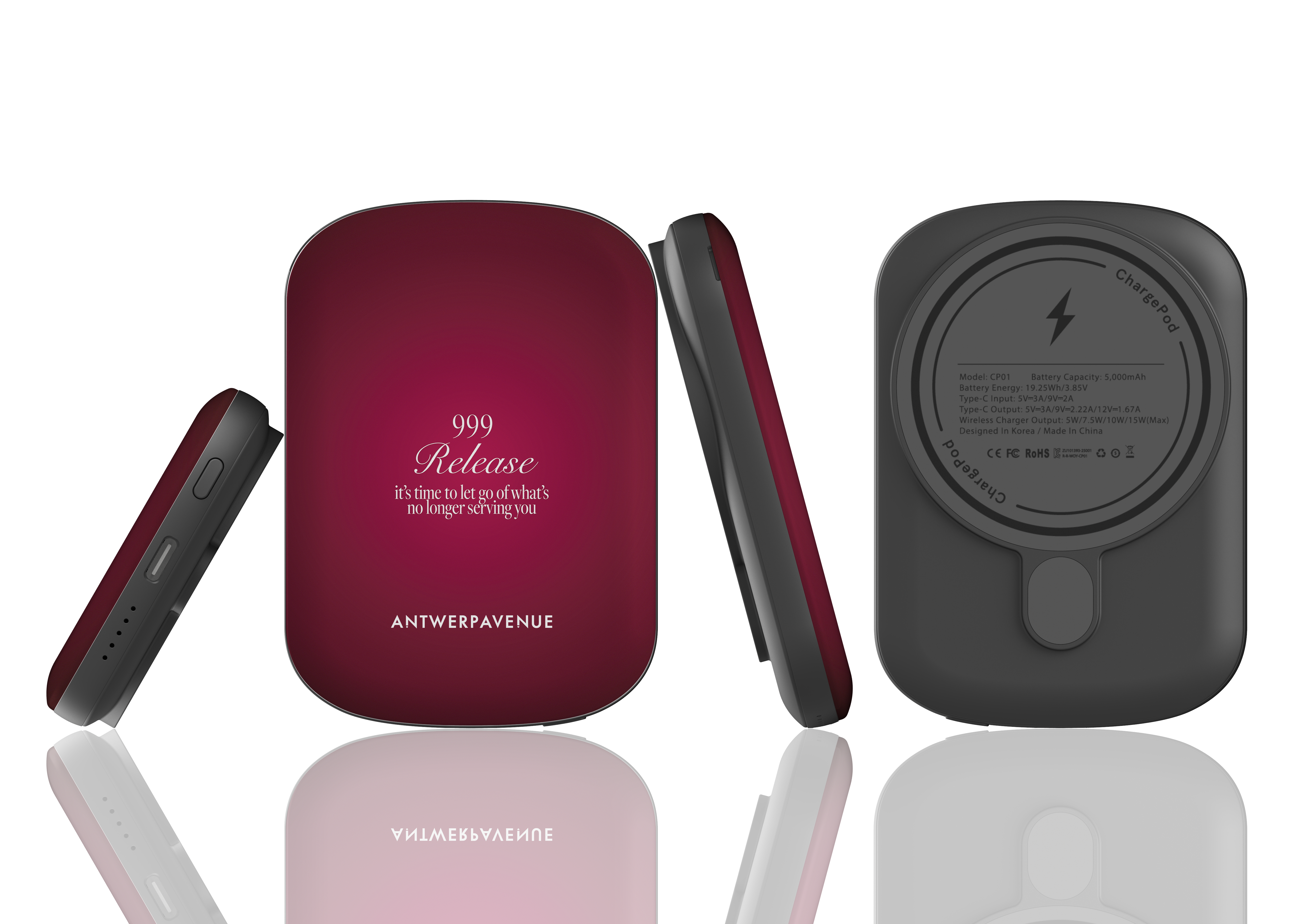 999 Release - Red Magnetic Power Bank