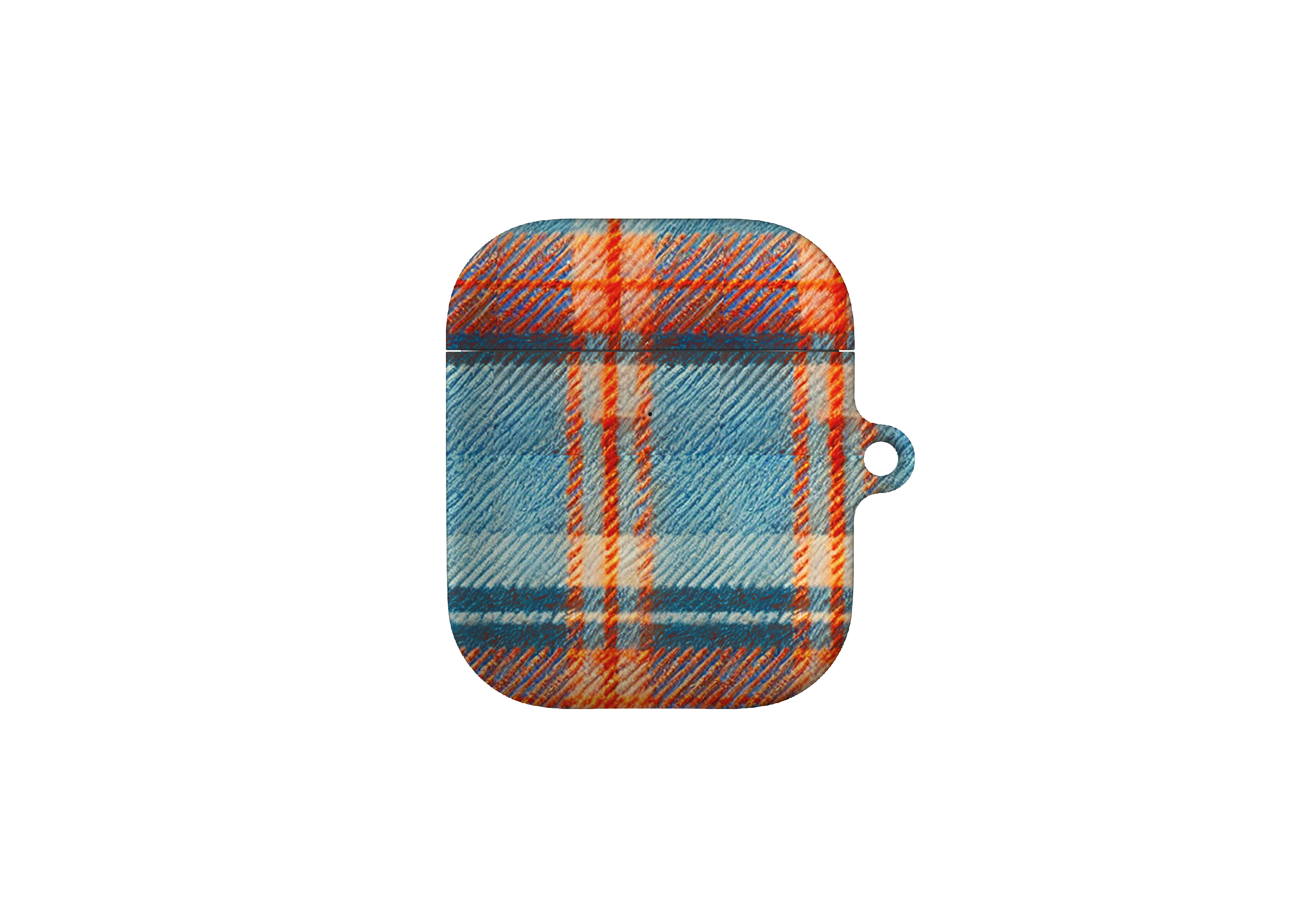 Teal Tartan AirPods Case