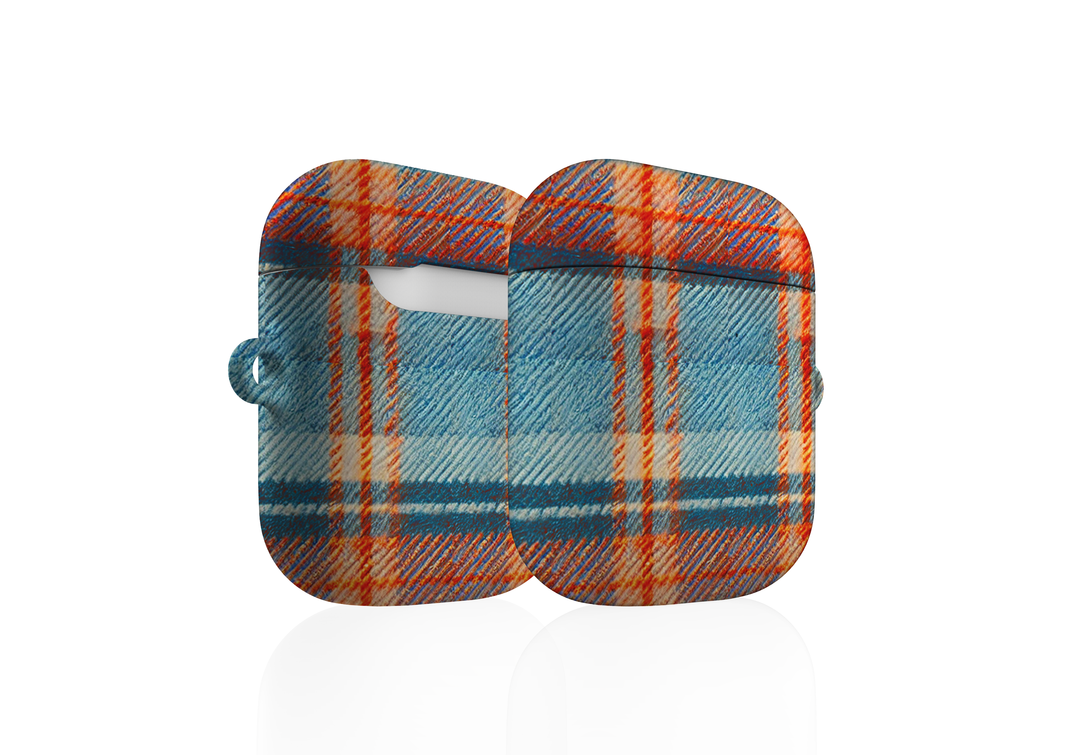 Teal Tartan AirPods Case