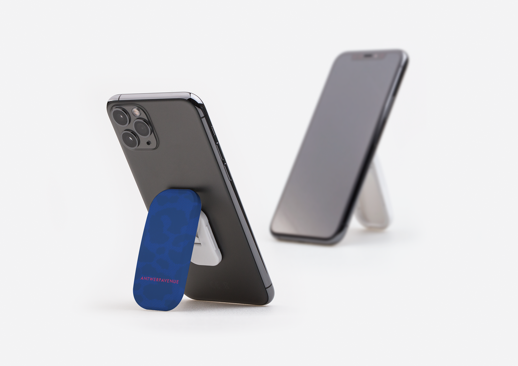 Blue Leopard - Stick-on Phone Holder