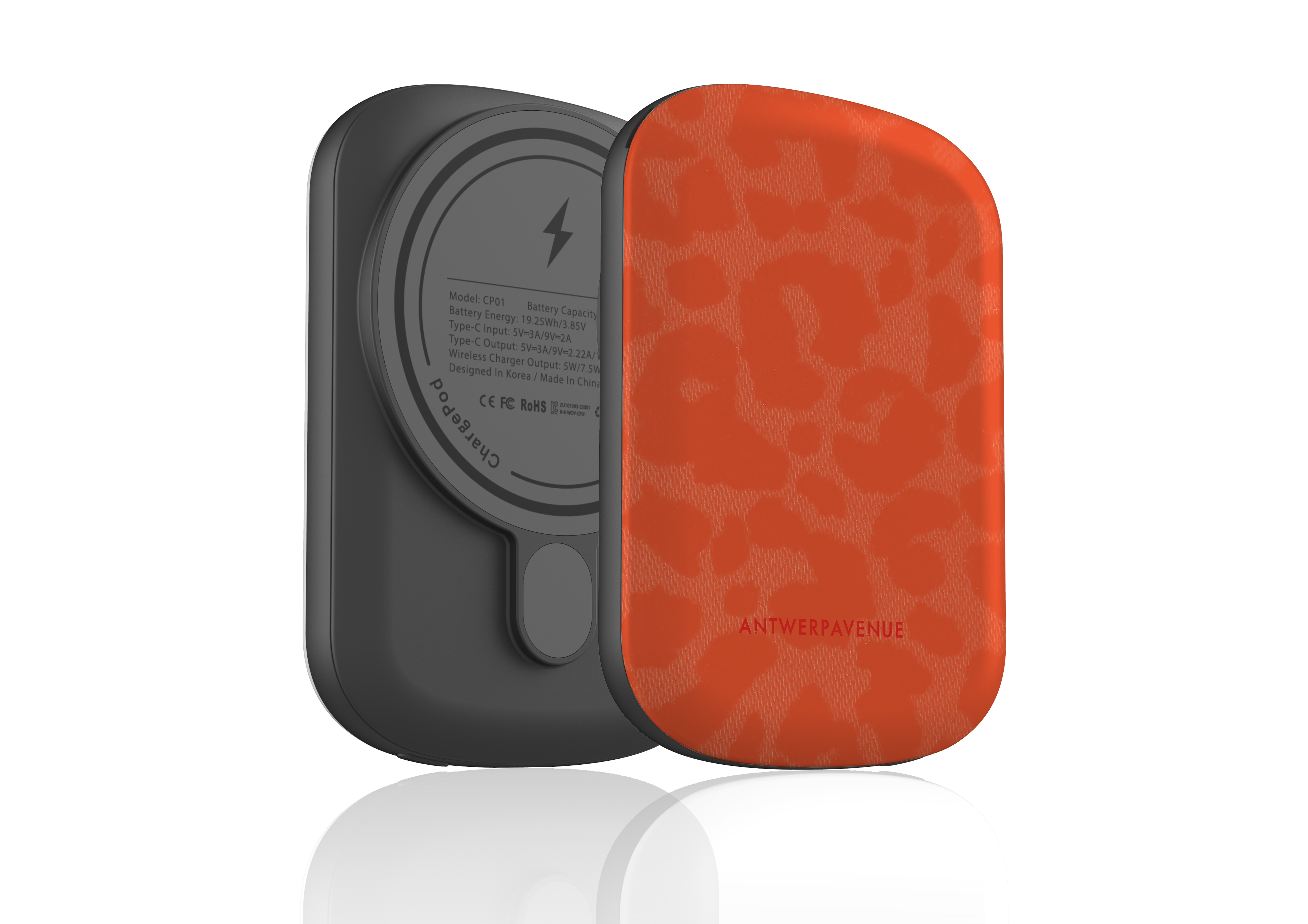 Orange Leopard - Magnetic Power Bank