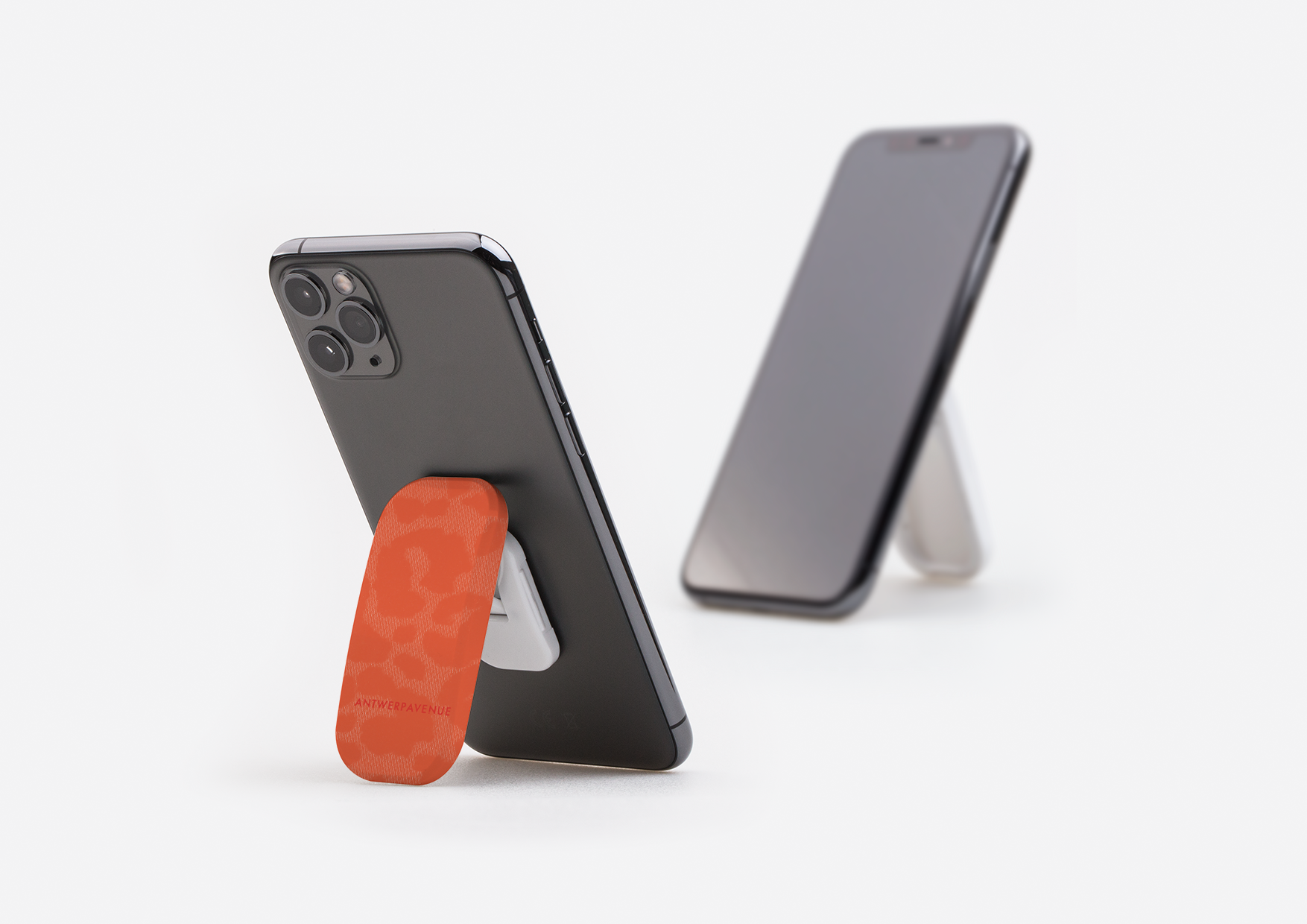 Orange Leopard - Stick-on Phone Holder