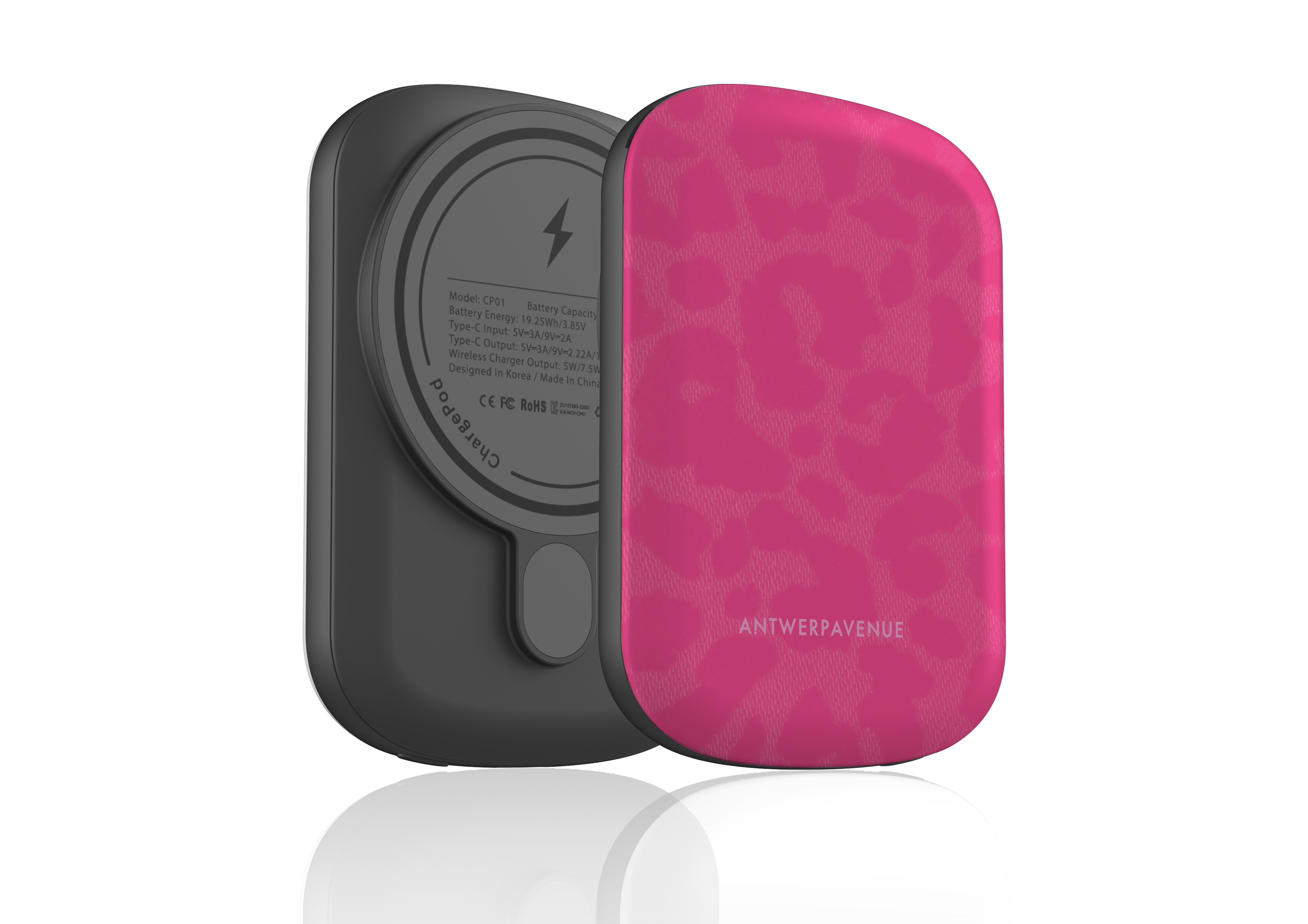Pink Leopard - Magnetic Power Bank