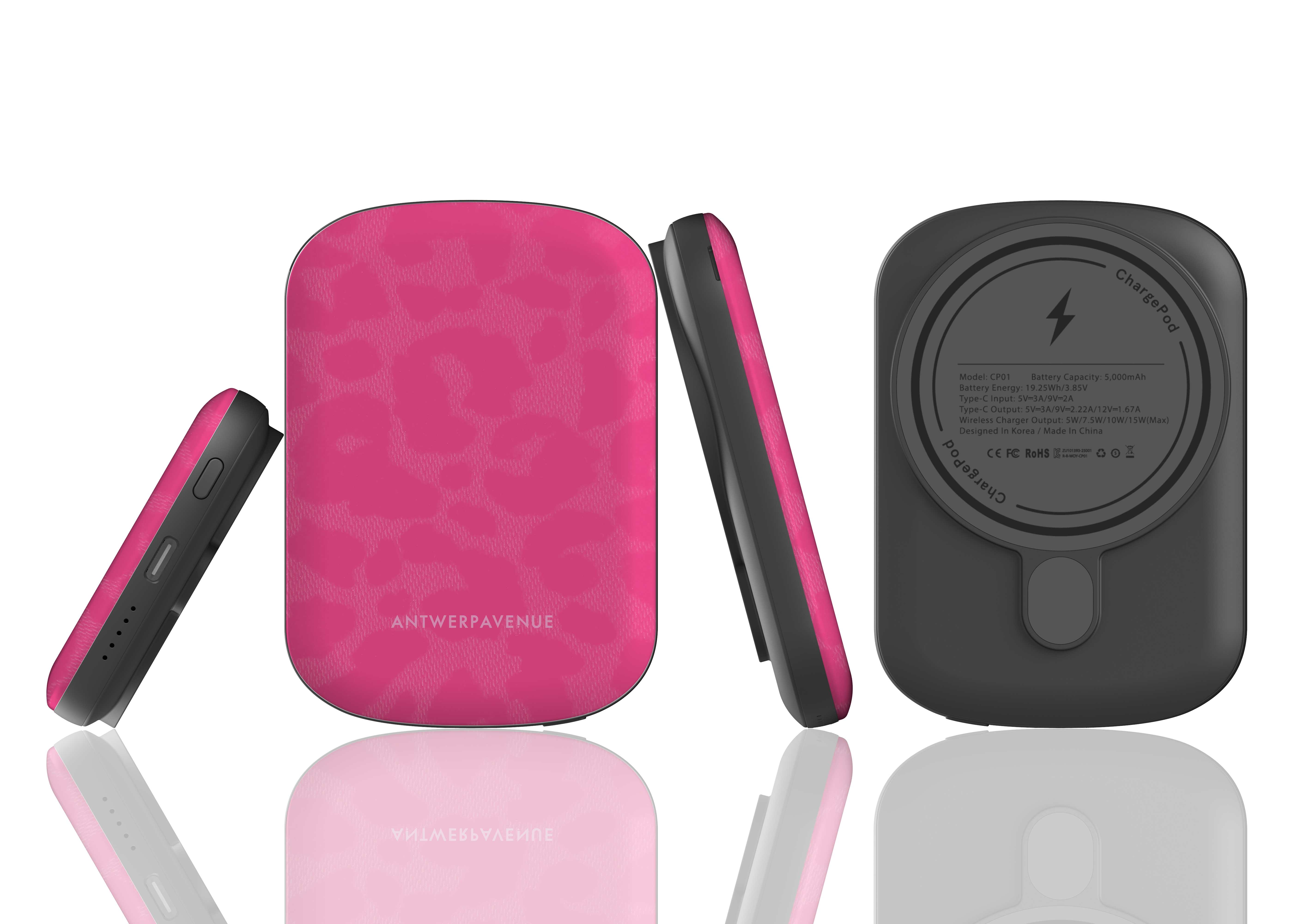 Pink Leopard - Magnetic Power Bank