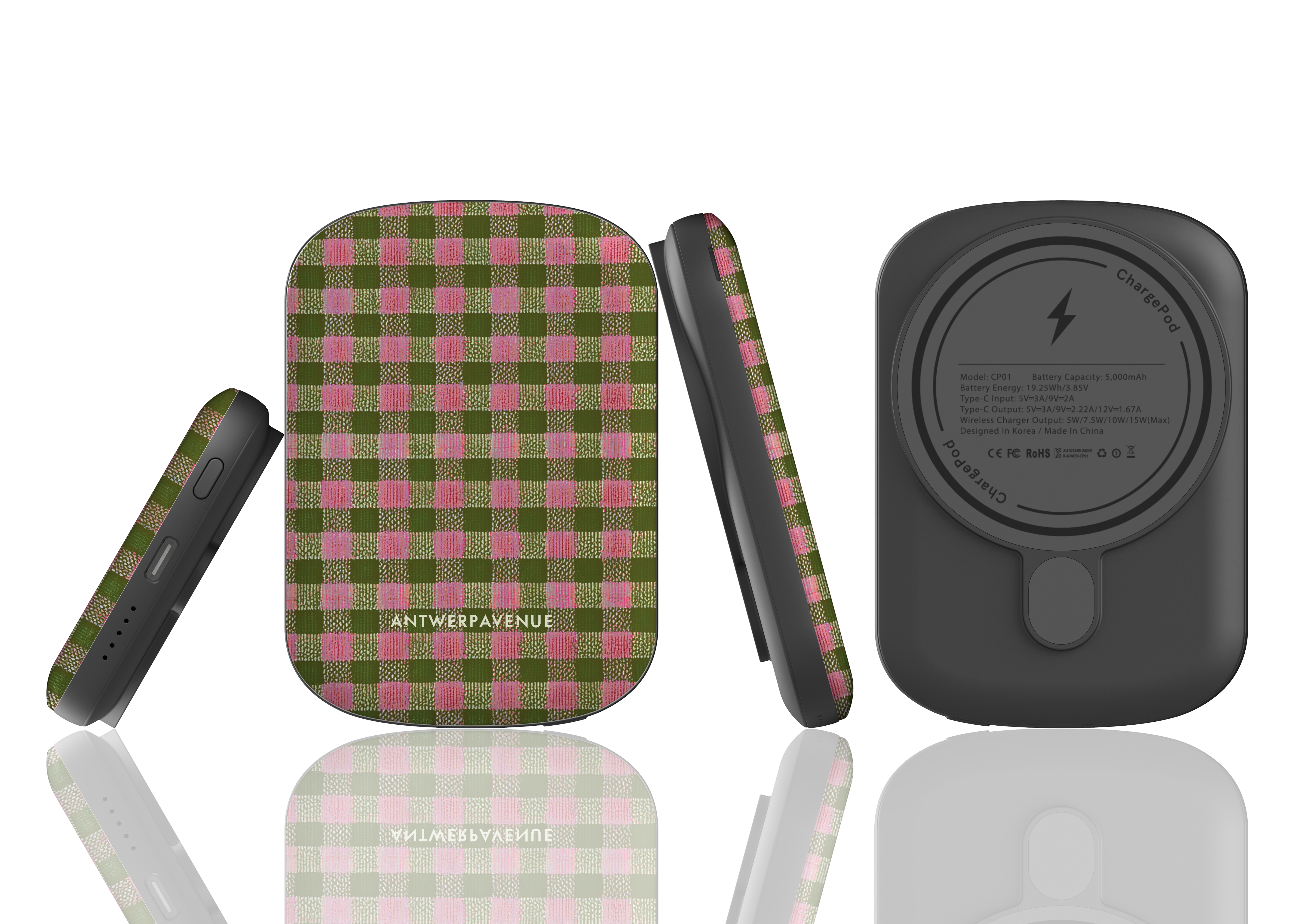 Gingham Girlie - Magnetic Power Bank