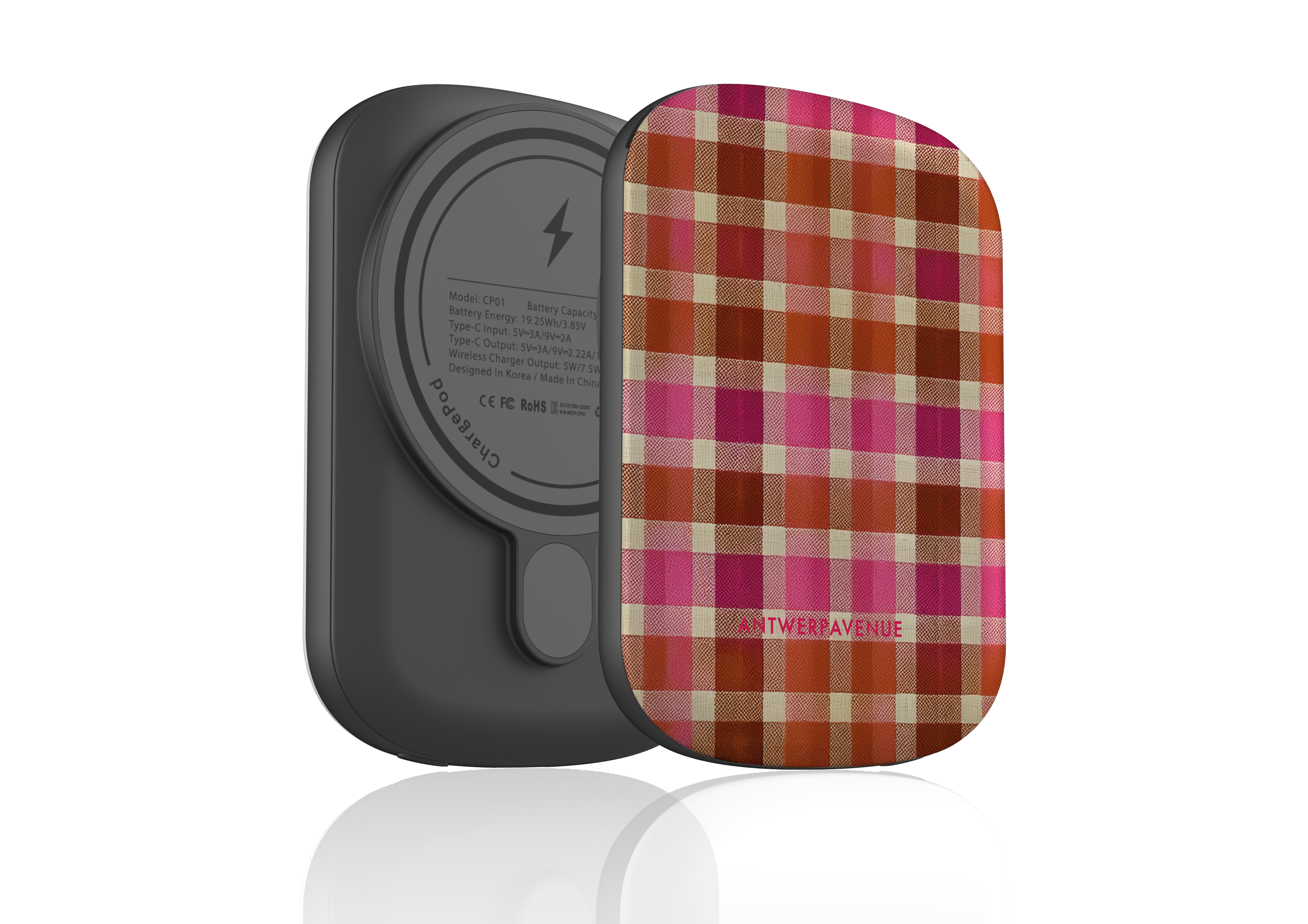 Pumpkin Plaid - Magnetic Power Bank