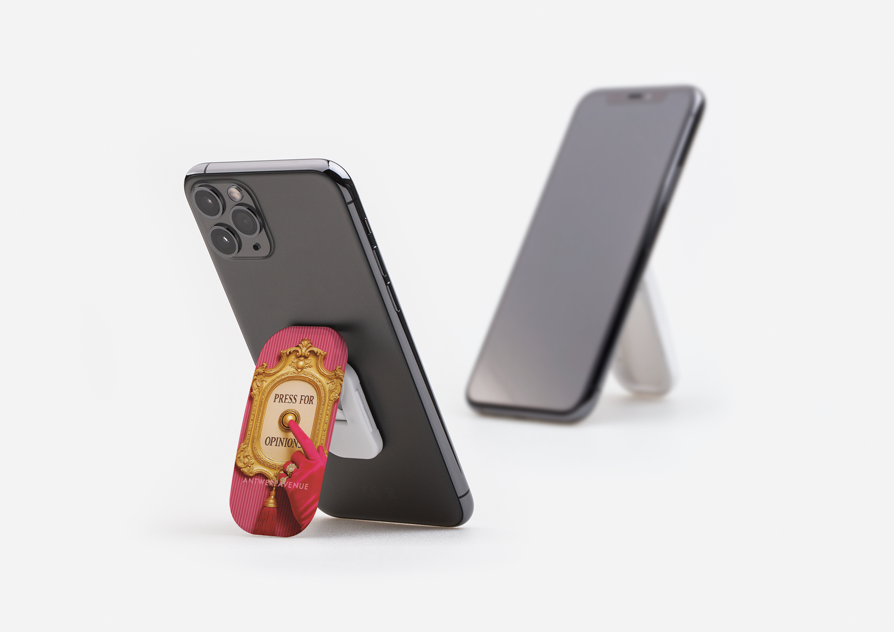 Press for opinions - Stick-on Phone Holder
